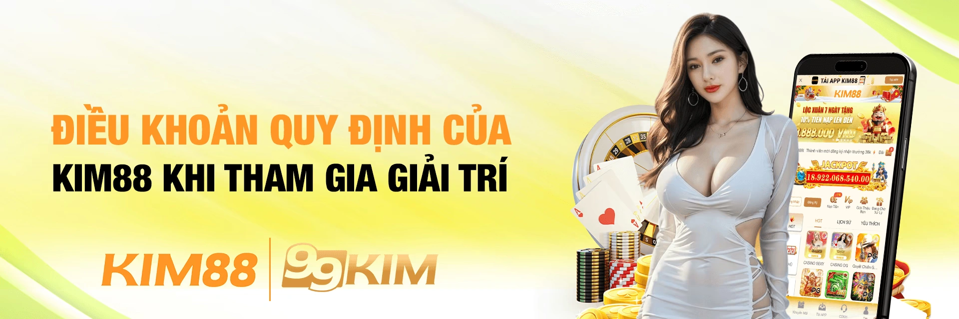 Banner chuyên mục giải trí online và hướng dẫn nội dung Kim88